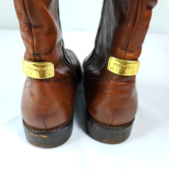 Coach Mirriam Brown Leather Riding Boots Sz 6 - Picture 8 of 10